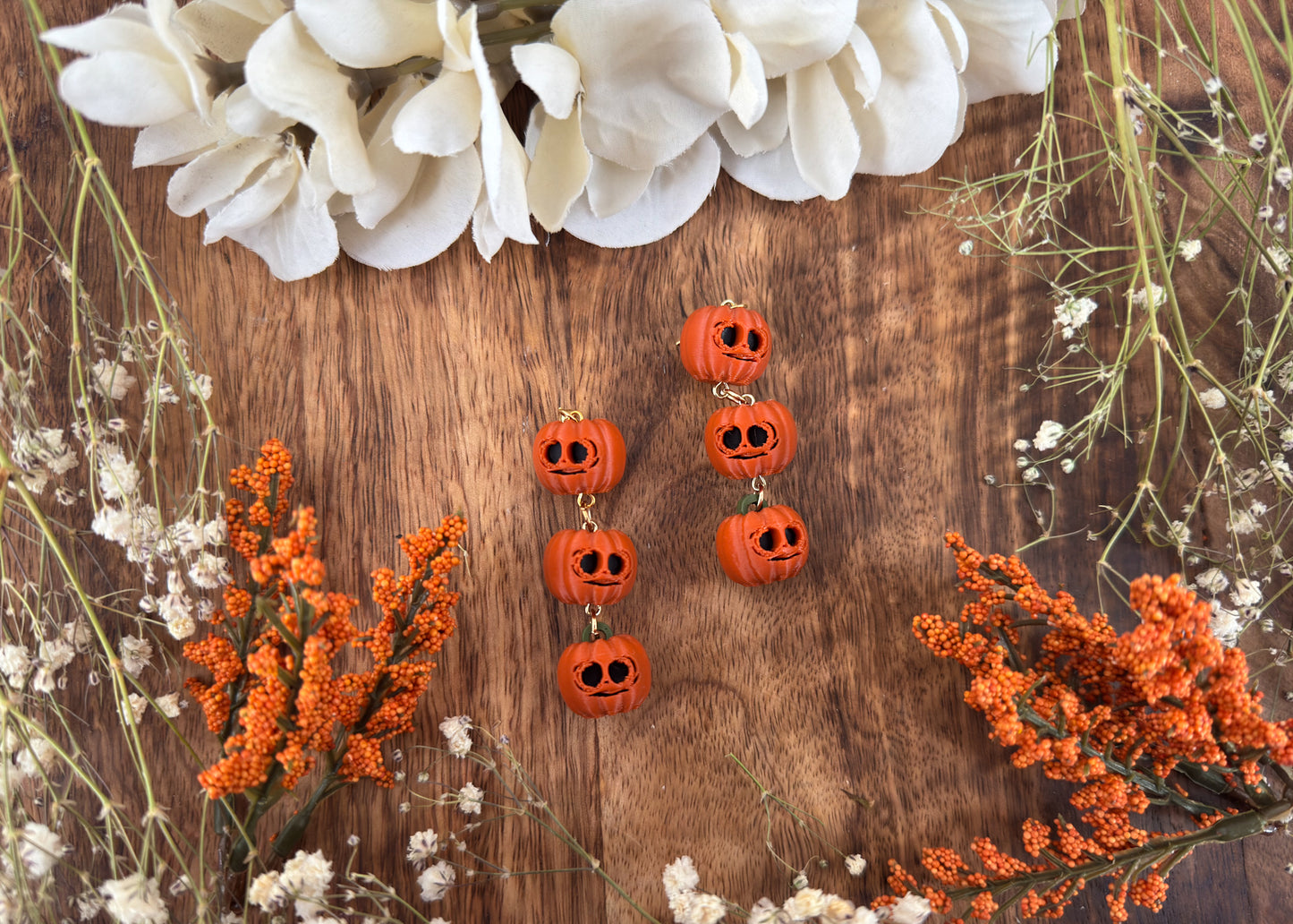 MINI Boo Pumpkin Dangle Earrings