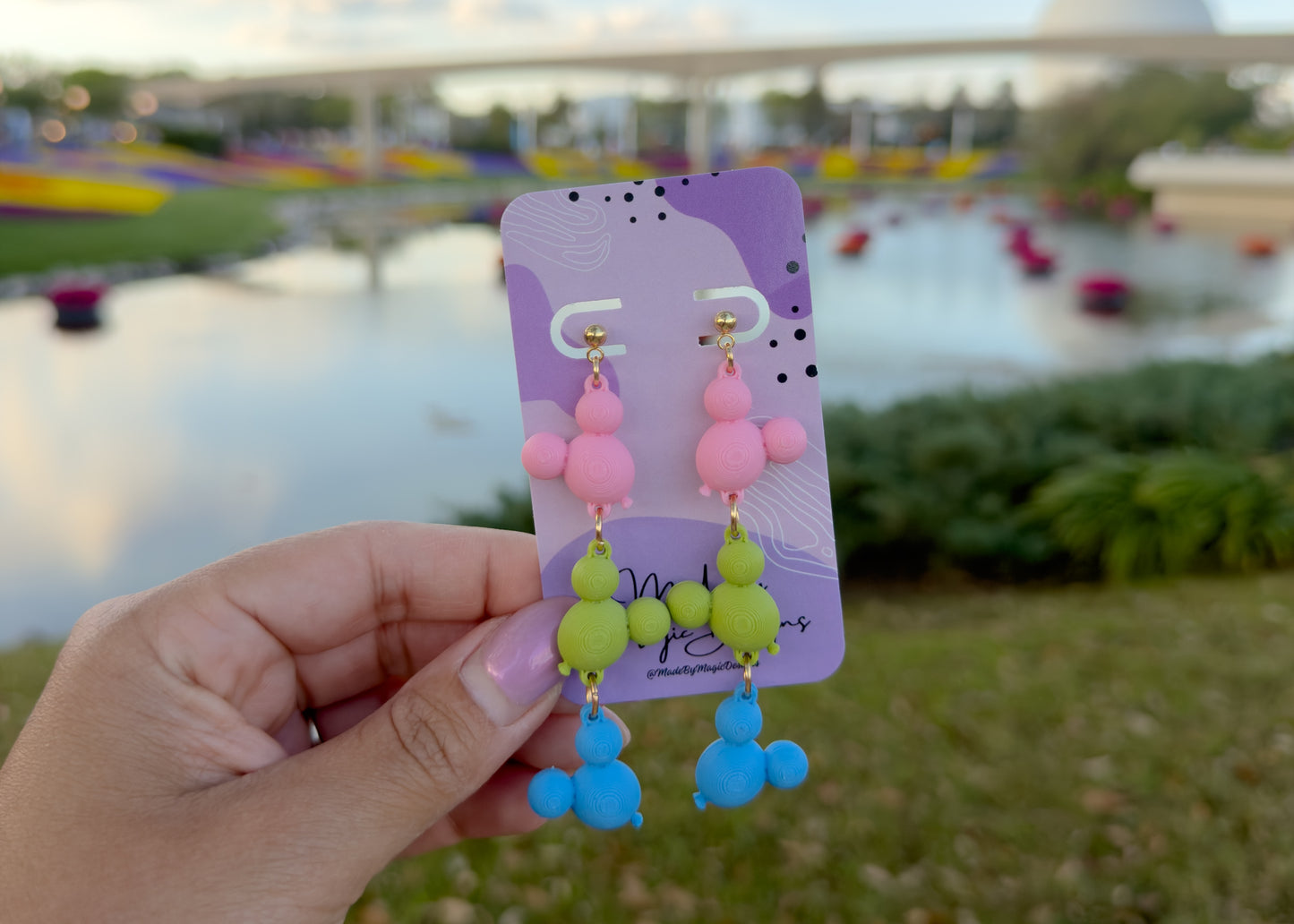 Pastel Mouse Balloon Dangle Earrings