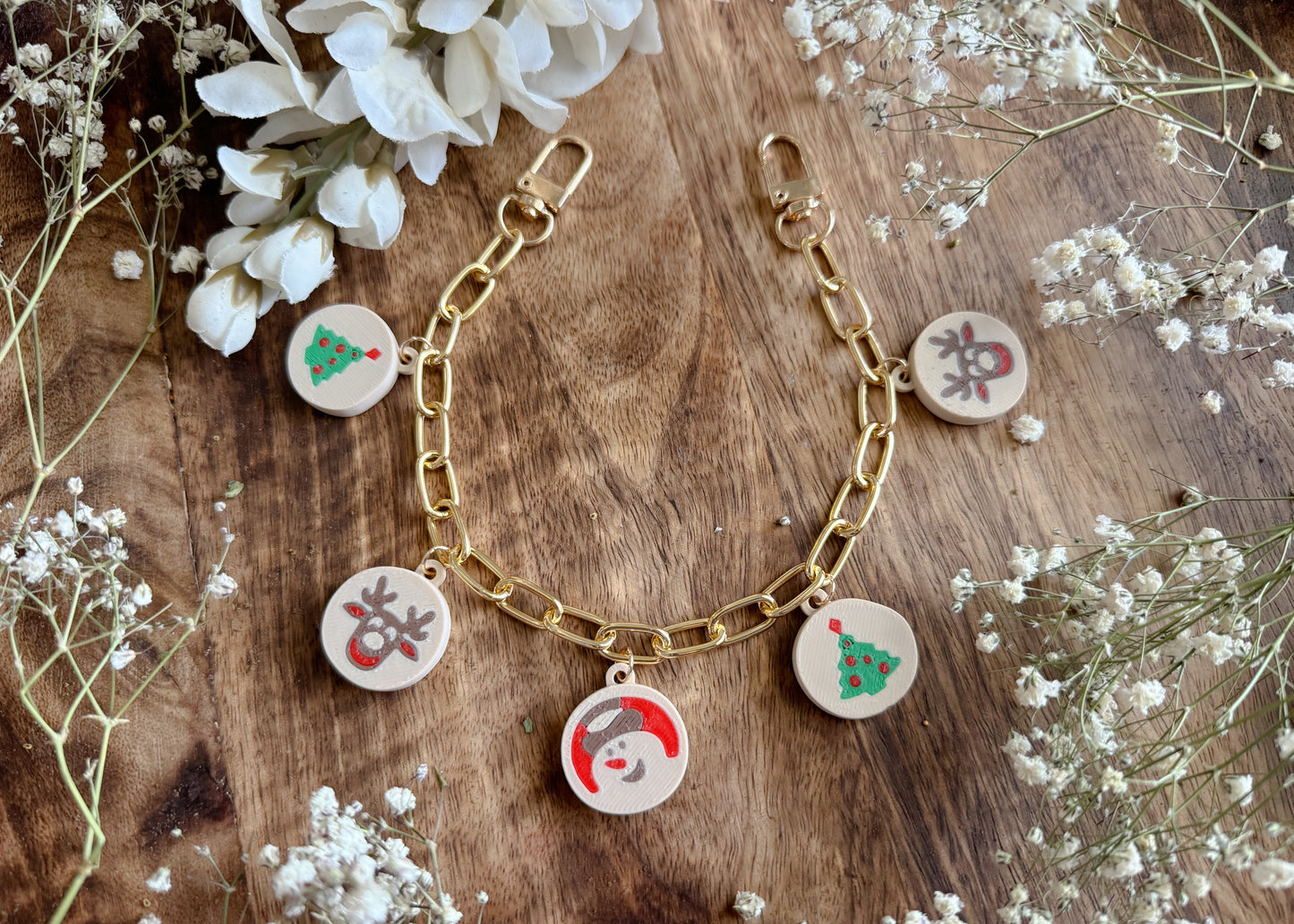 Christmas Cookie Bag Charm Chain