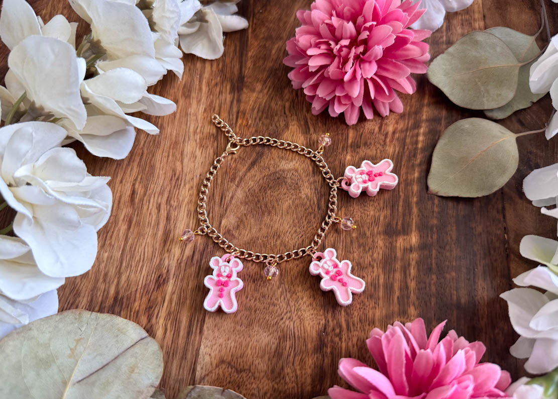 Sugarplum Gingerbread Mouse Charm Bracelet