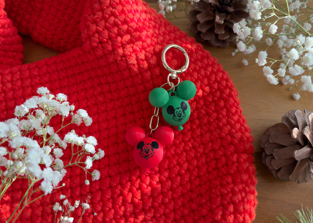 Red and Green Balloon Bag Charm