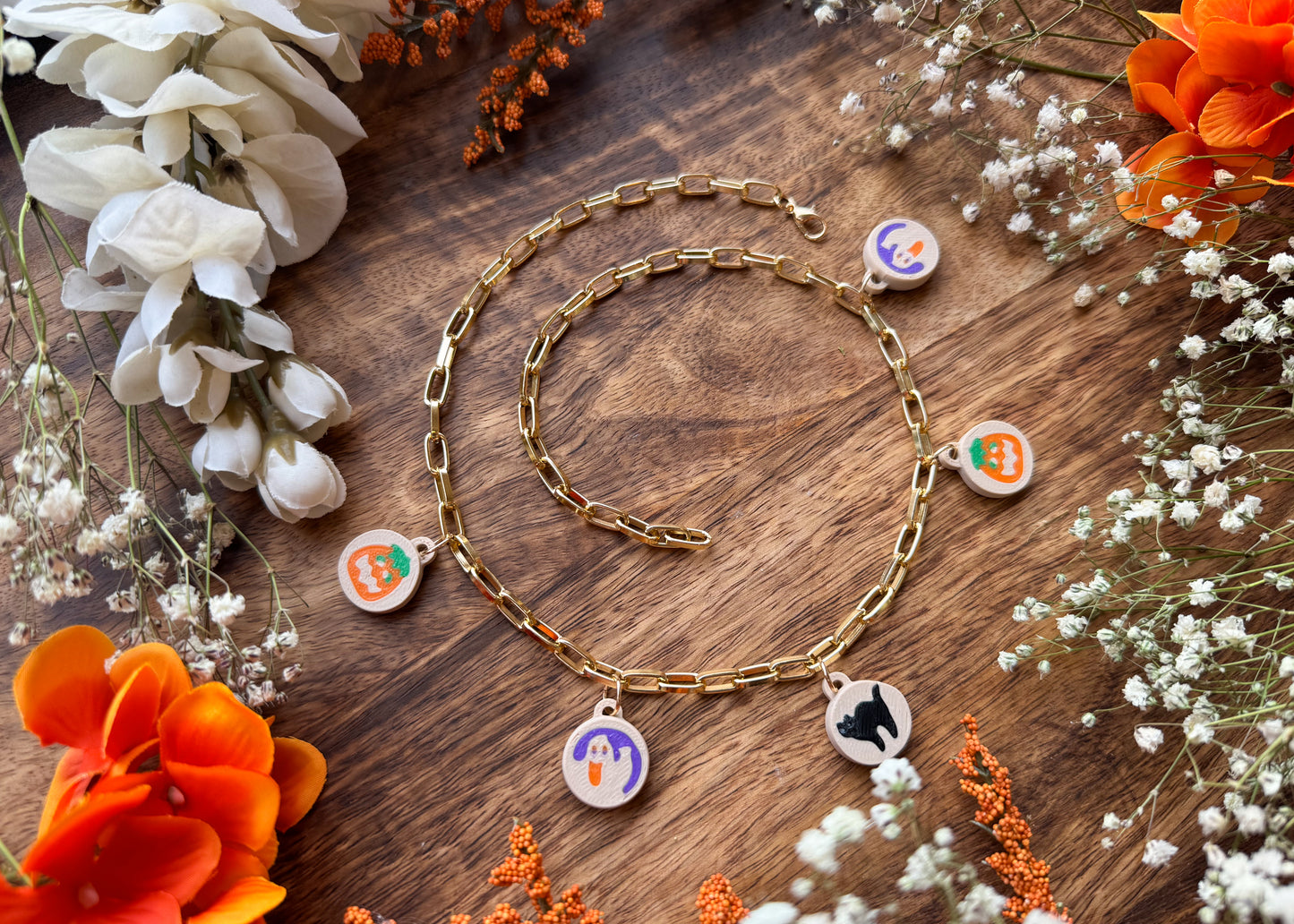Halloween Cookie Chunky Charm Necklace