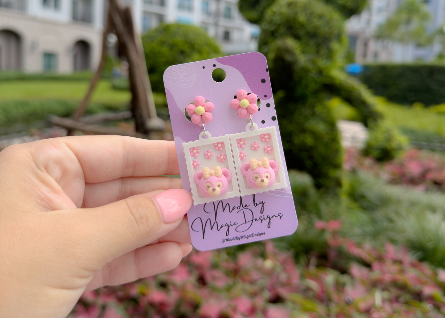 Shellie Bear Stamp Earrings