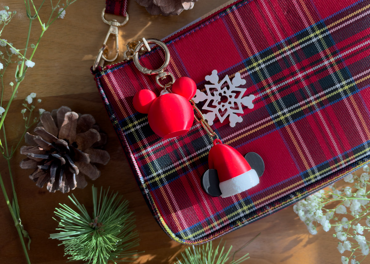 Mouse Santa Hat Bag Charm