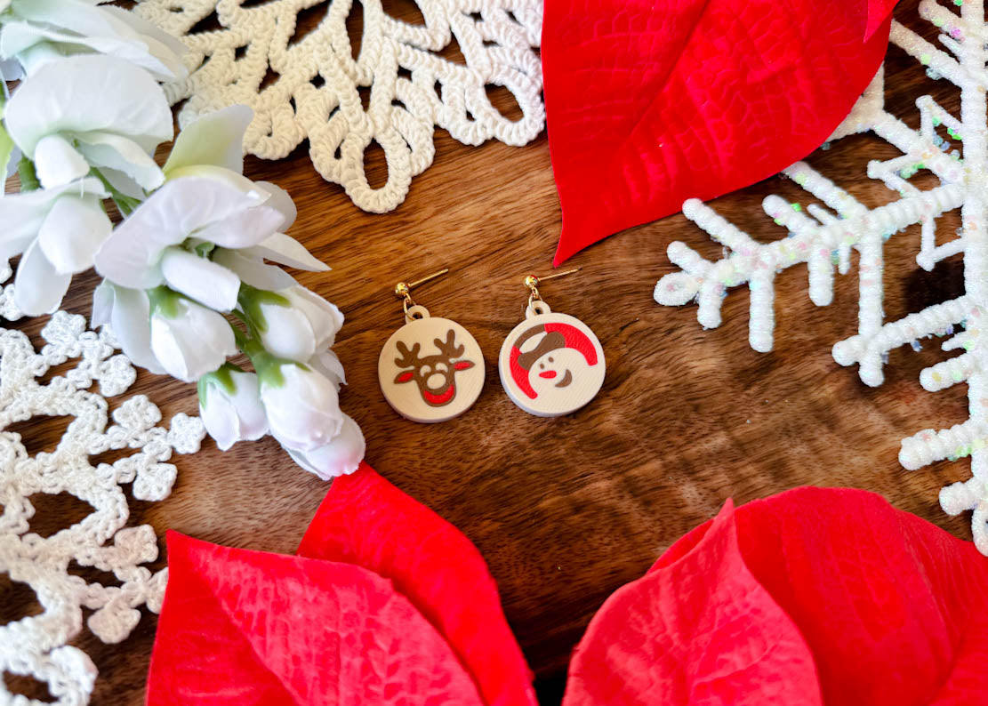 MINI Snowman Cookie MIX Earrings