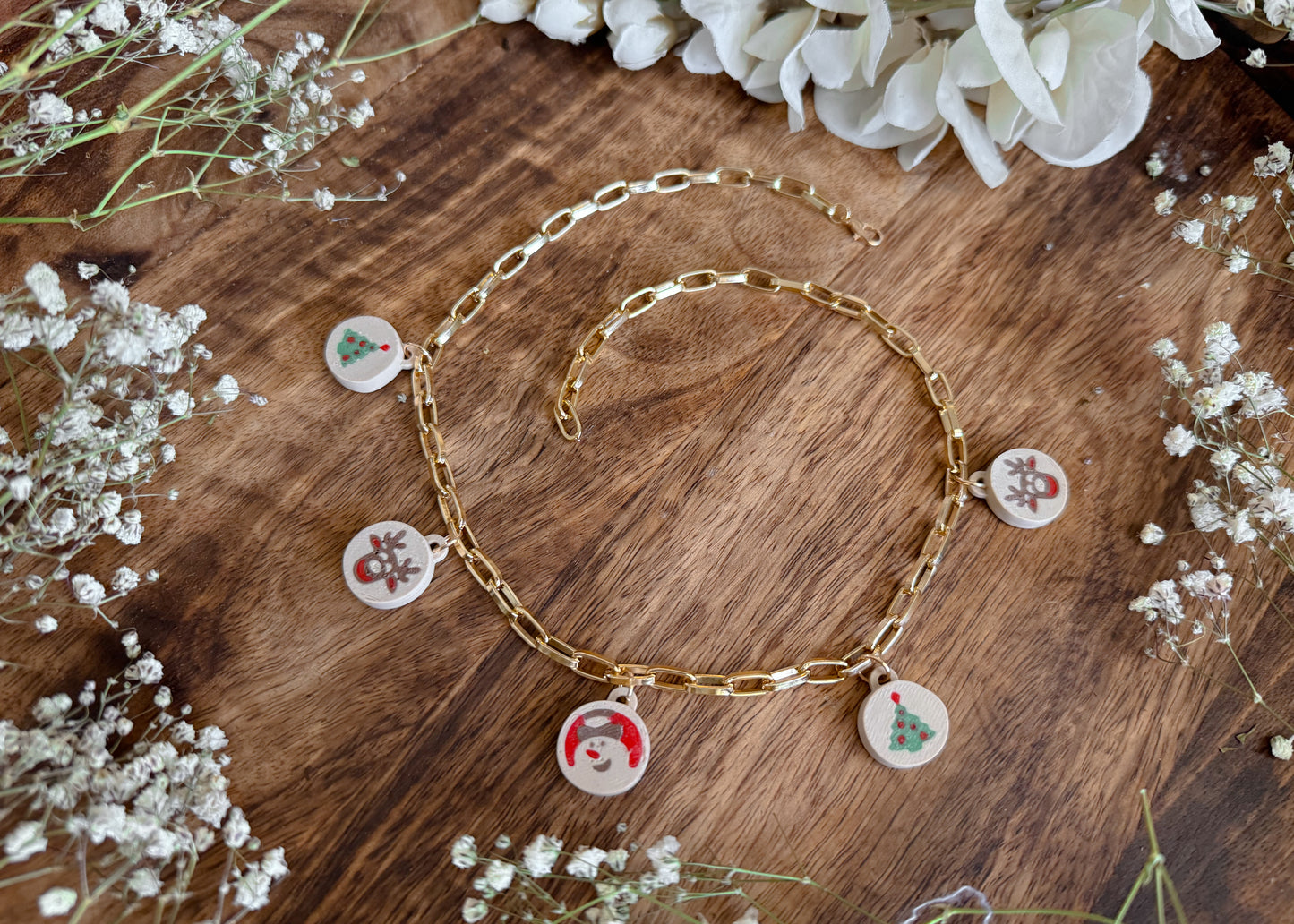 Christmas Cookie Chunky Charm Necklace