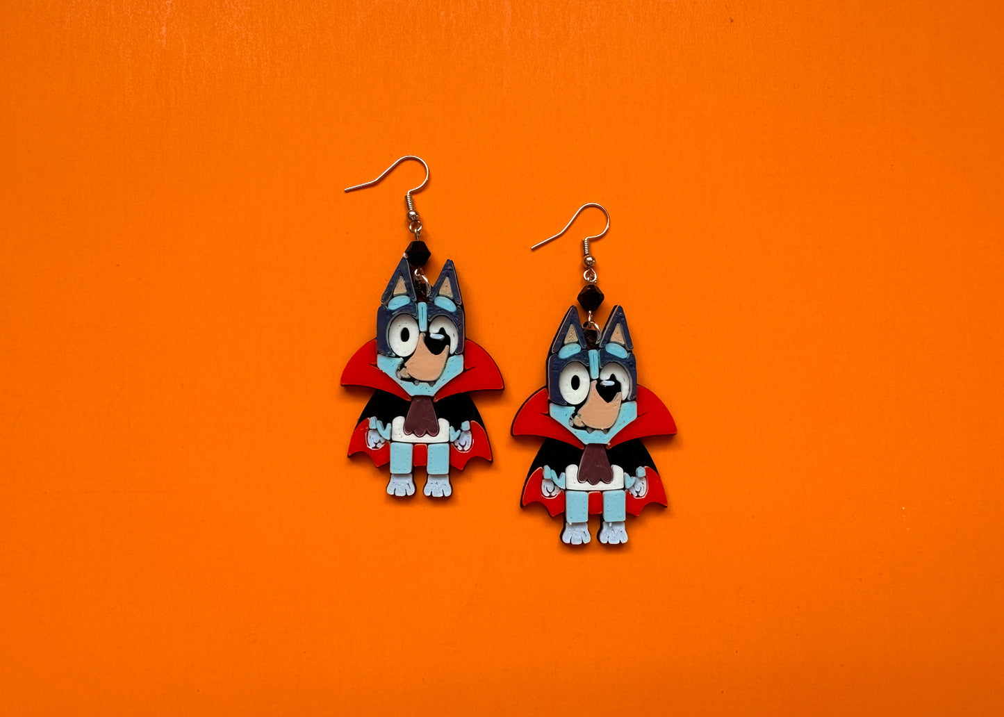 Blue Dog Vampire Earrings