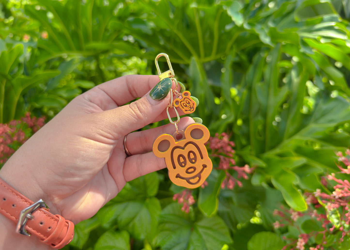 Waffle Mouse Dangle Bag Charm