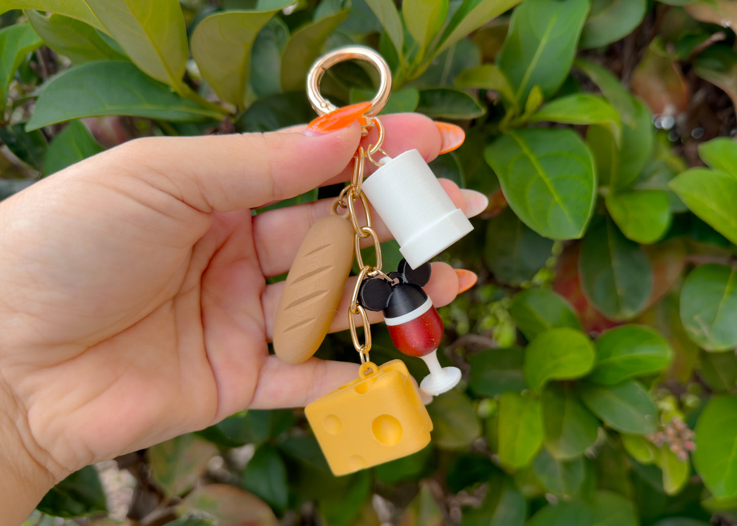 Food and Wine Dangle Bag Charm