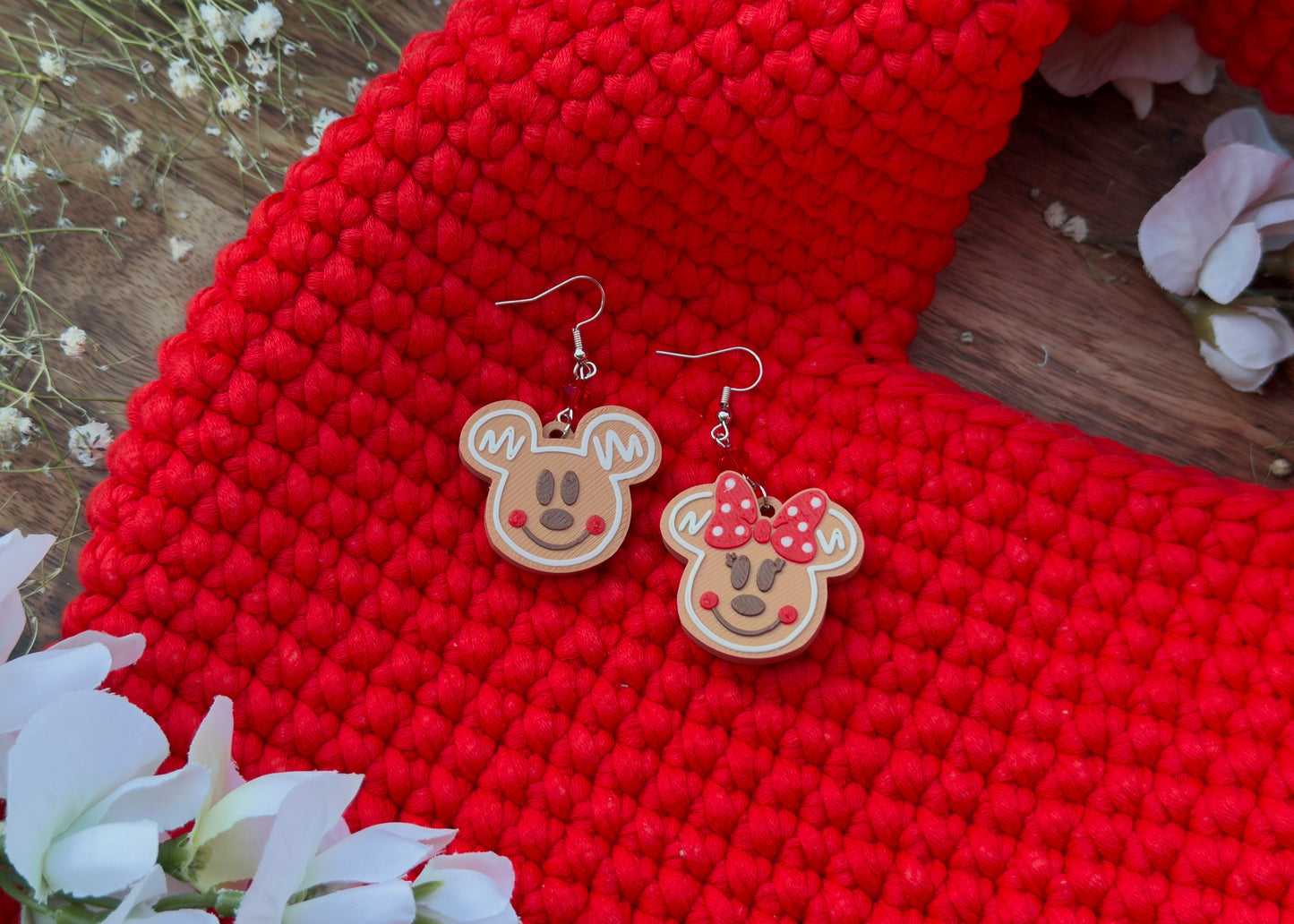 Gingerbread Mouse Head MIX Earrings