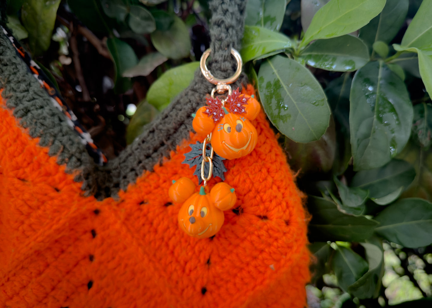 Magical Land Pumpkin Dangle Bag Charm