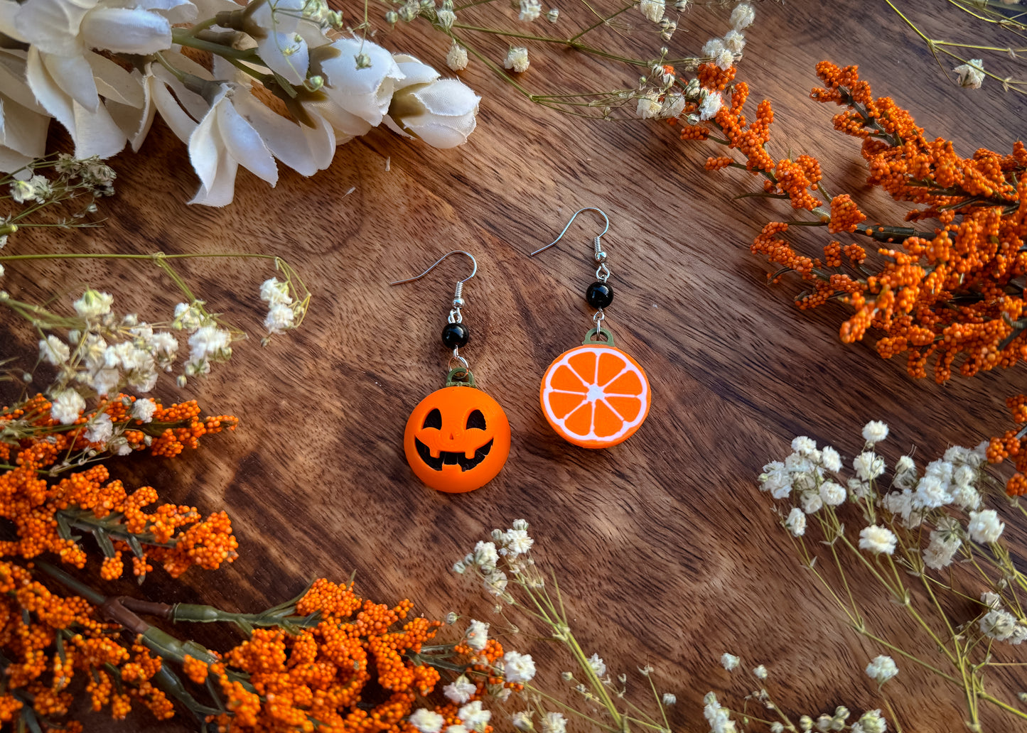 Summerween Orange Earrings