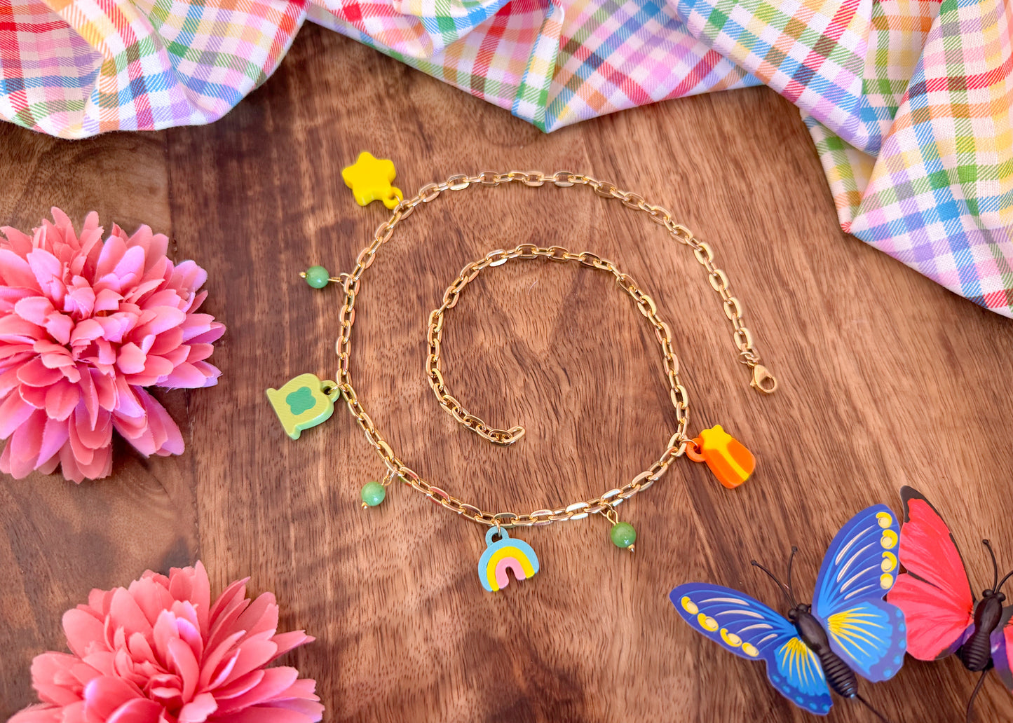 Lucky Marshmallow Charm Necklace