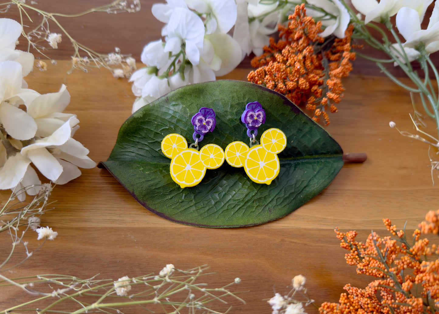 Violet Lemonade Earrings
