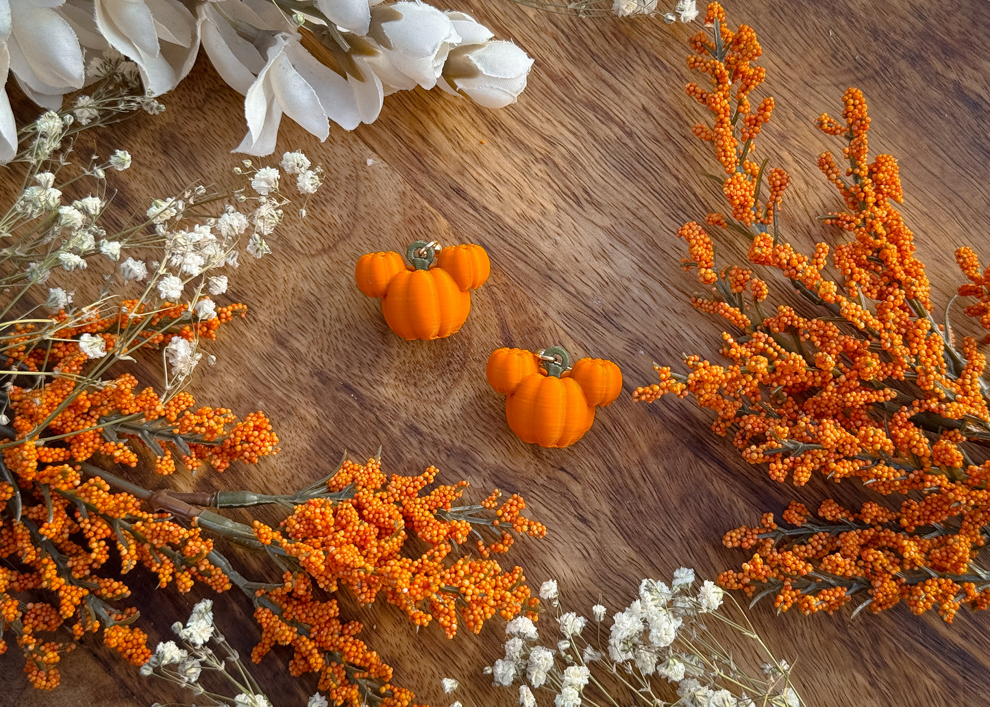 Fall Pumpkin Mouse Earrings