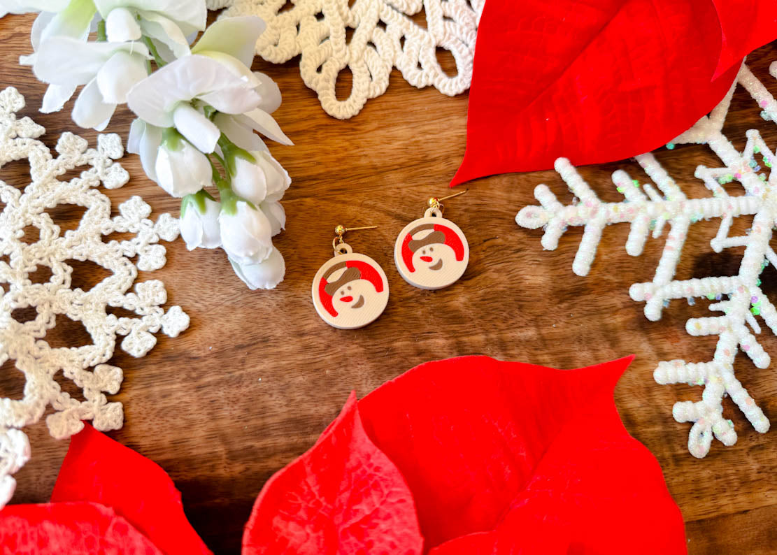 MINI Snowman Cookie Earrings