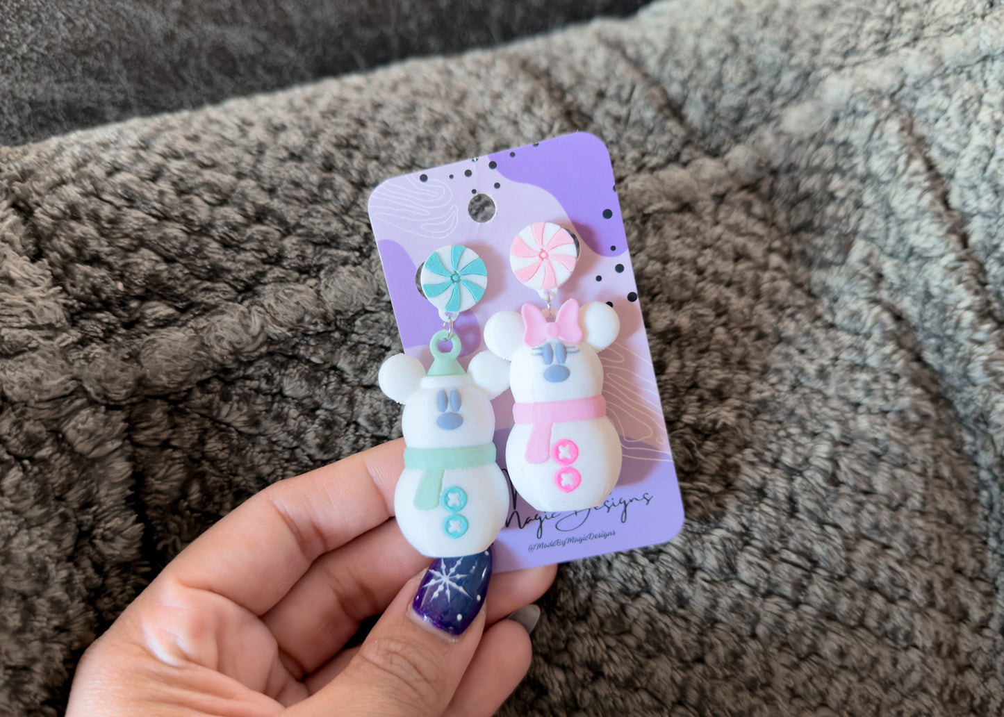 Pastel SnowMouse MIX Earrings
