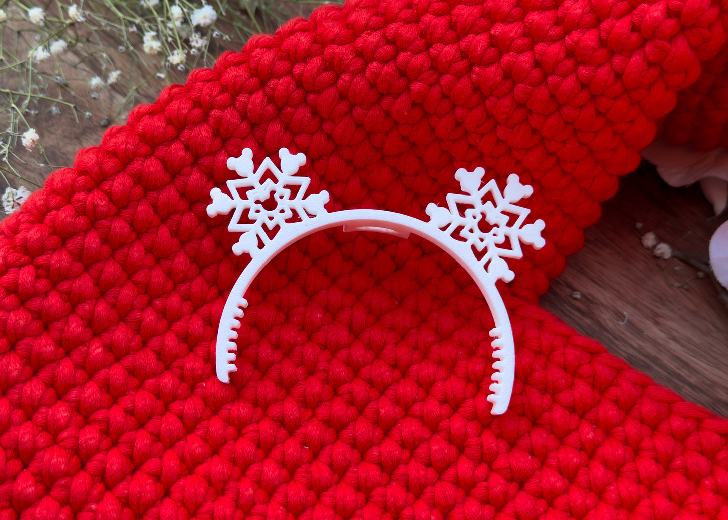 Mouse Snowflake Bag Plush Ears