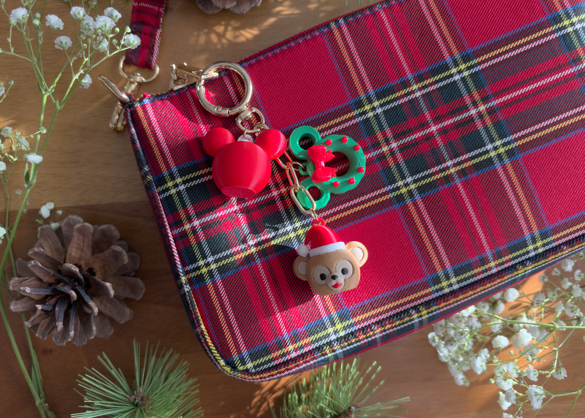 Santa Bear Bag Charm