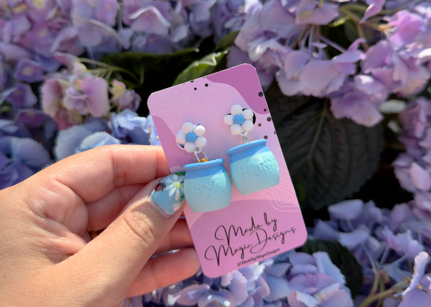 Blue Hunny Pot Earrings