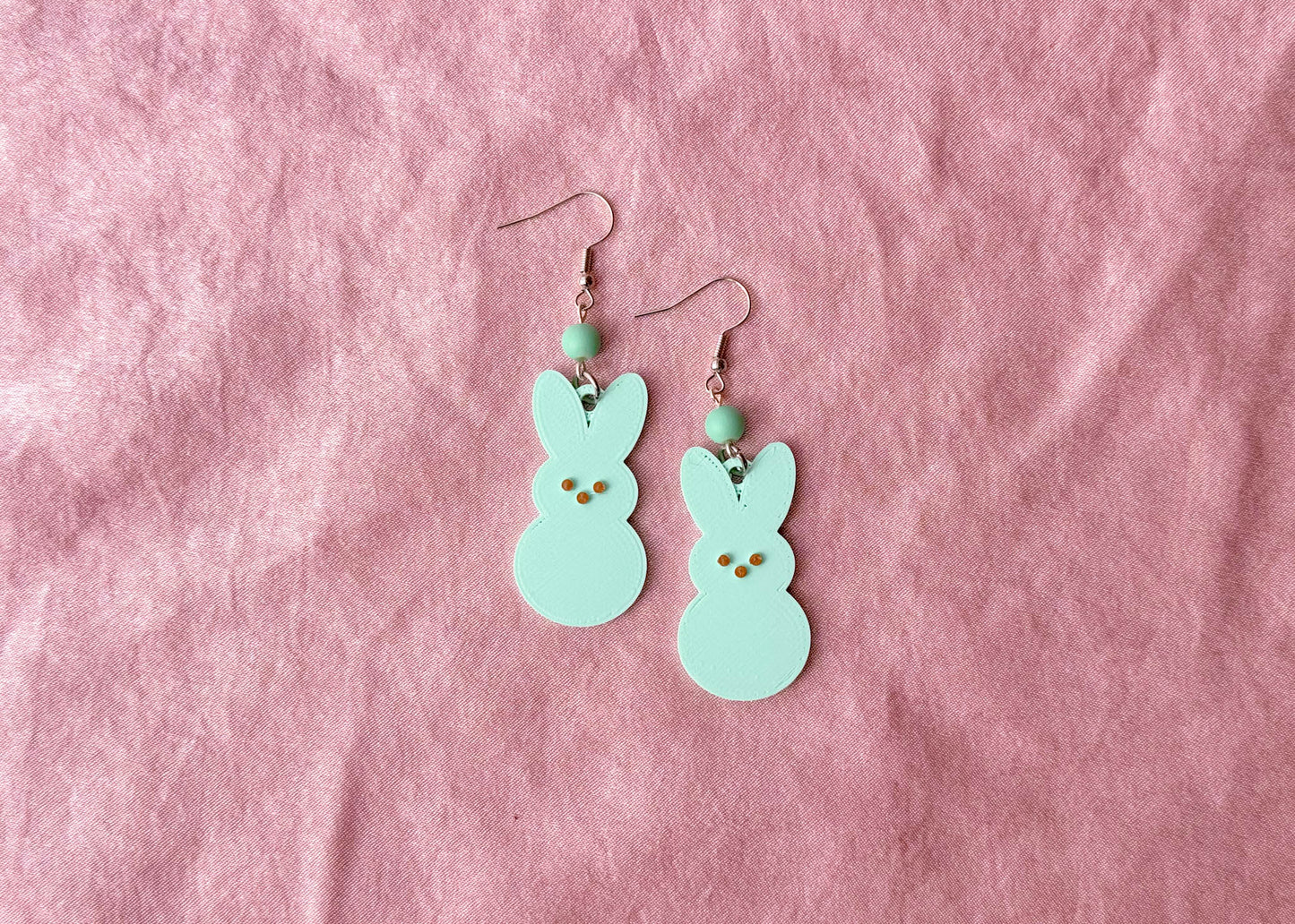 Mint Green Peep Earrings
