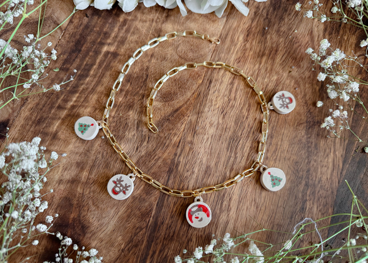Christmas Cookie Chunky Charm Necklace