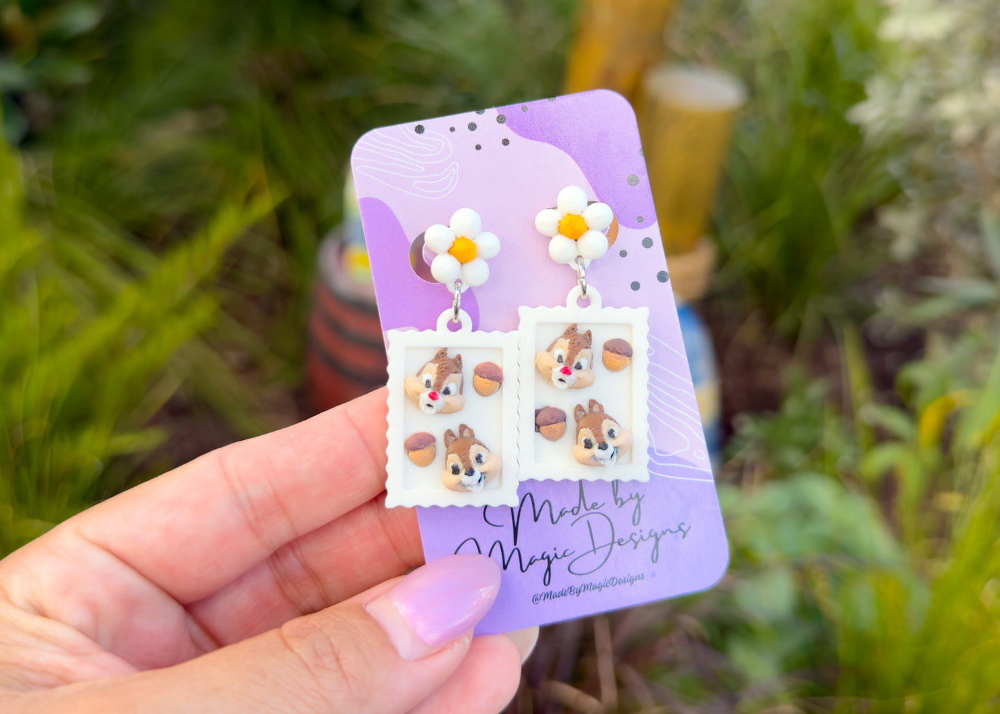 Chipmunk Stamp Earrings