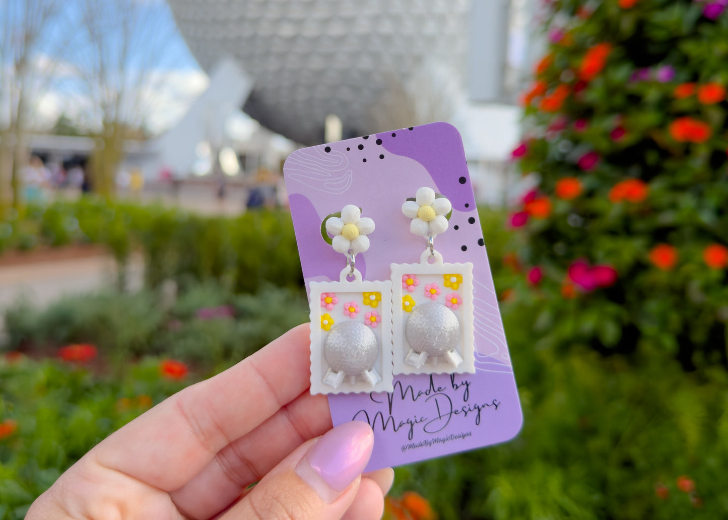 Flower Festival Stamp Earrings