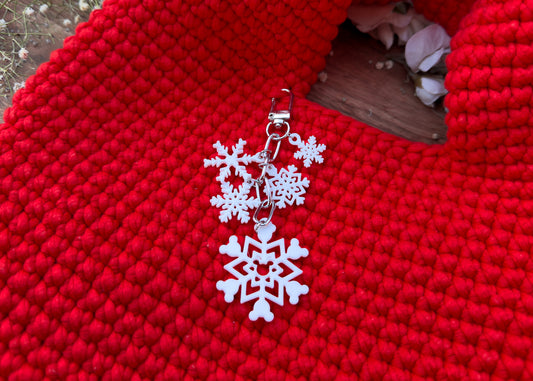Mouse Snowflake Bag Charm