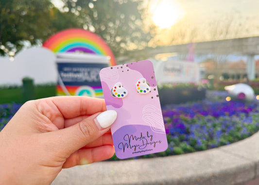 Paint Pallete Stud Earring