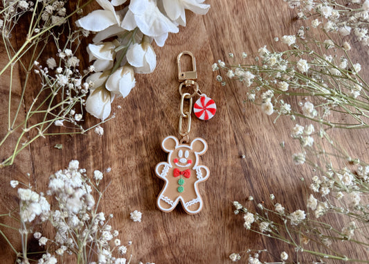 Gingerbread Mouse Dangle Bag Charm