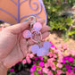 Pink and Purple Bow Mouse Dangle Bag Charm