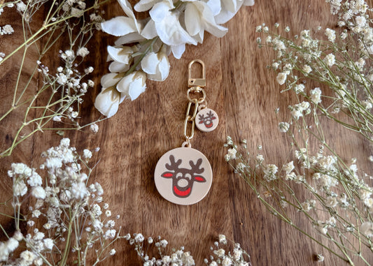 Reindeer Cookie Dangle Bag Charm