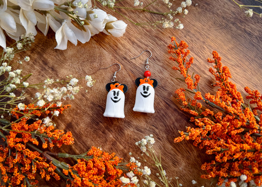 Ms. Ghost Mouse Earrings