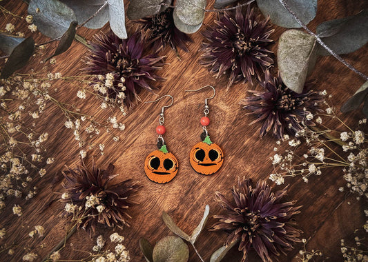 MINI Horror Night Pumpkin Earrings