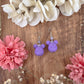 MINI Purple Pumpkin Mouse Head Earrings