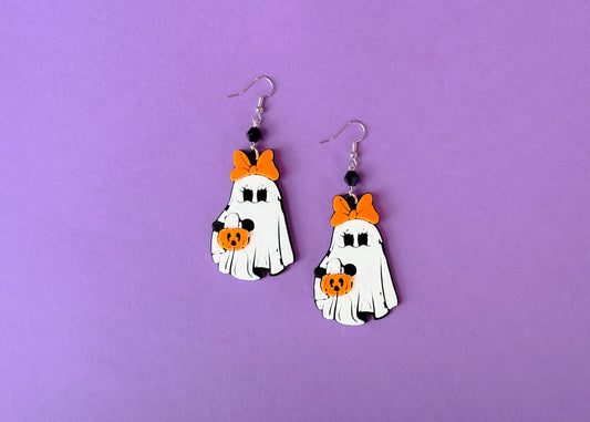 Ms.Trick or Treat Mouse Earrings