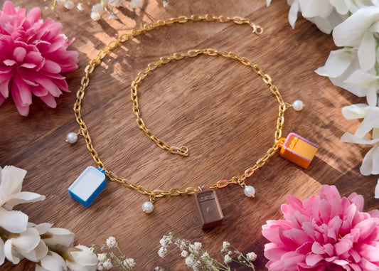 Trash Can Charm Necklace