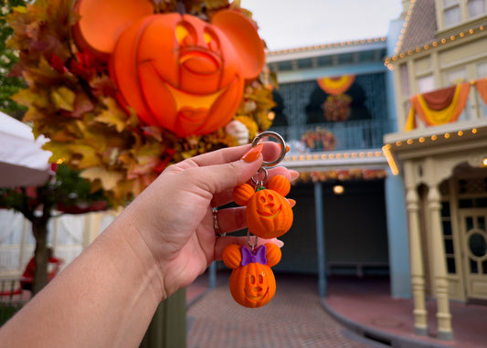 Pumpkin Mouse Dangle Bag Charm