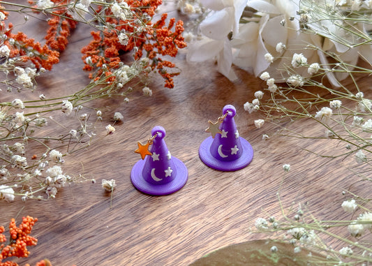 MINI Halloween Town Witch Hat Earrings