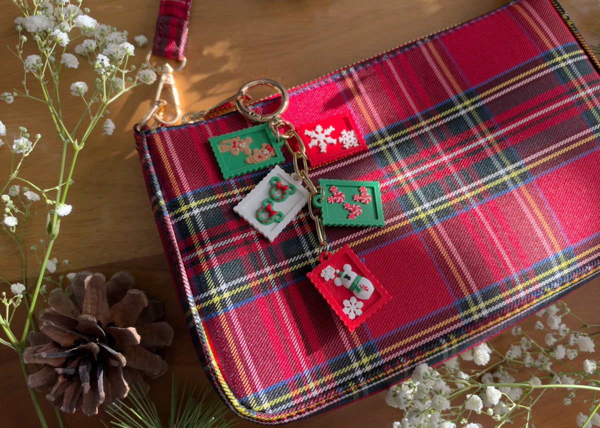 Christmas Stamp Dangle Bag Charm
