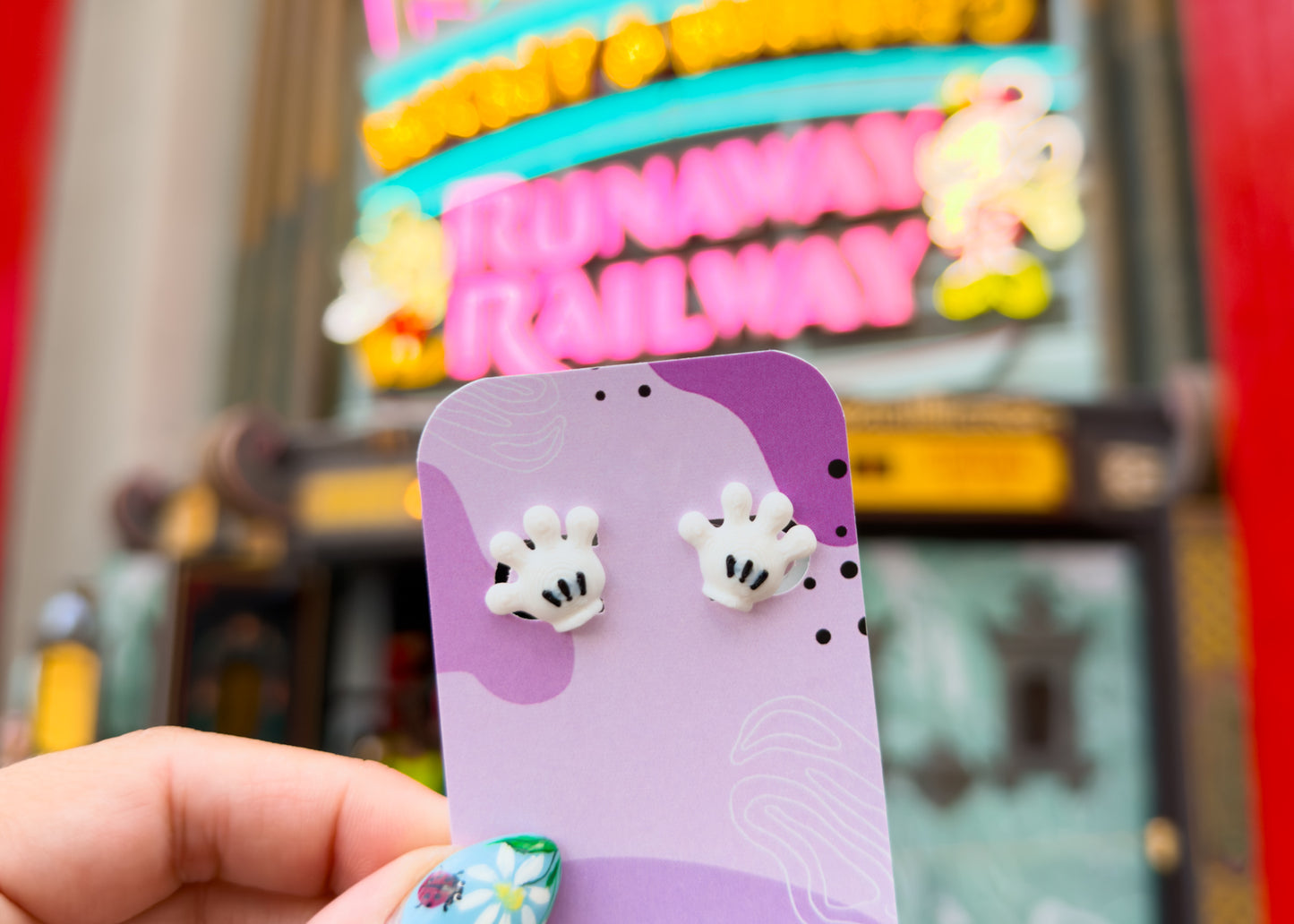 Mouse Glove Stud Earrings