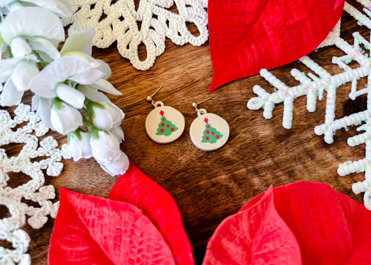 MINI Christmas Tree Cookie Earrings