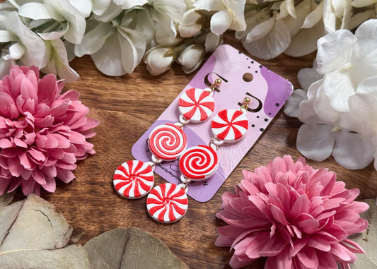 Classic Peppermint Dangle Earrings