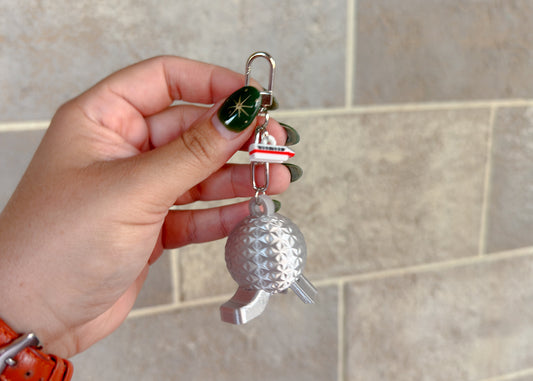 Spaceship Earth Dangle Bag Charm