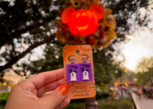 Ghosty Mouse Stamp Earrings