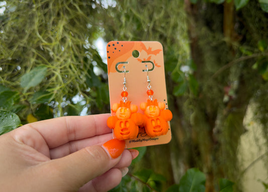 Dual Pumpkin Mouse Earrings