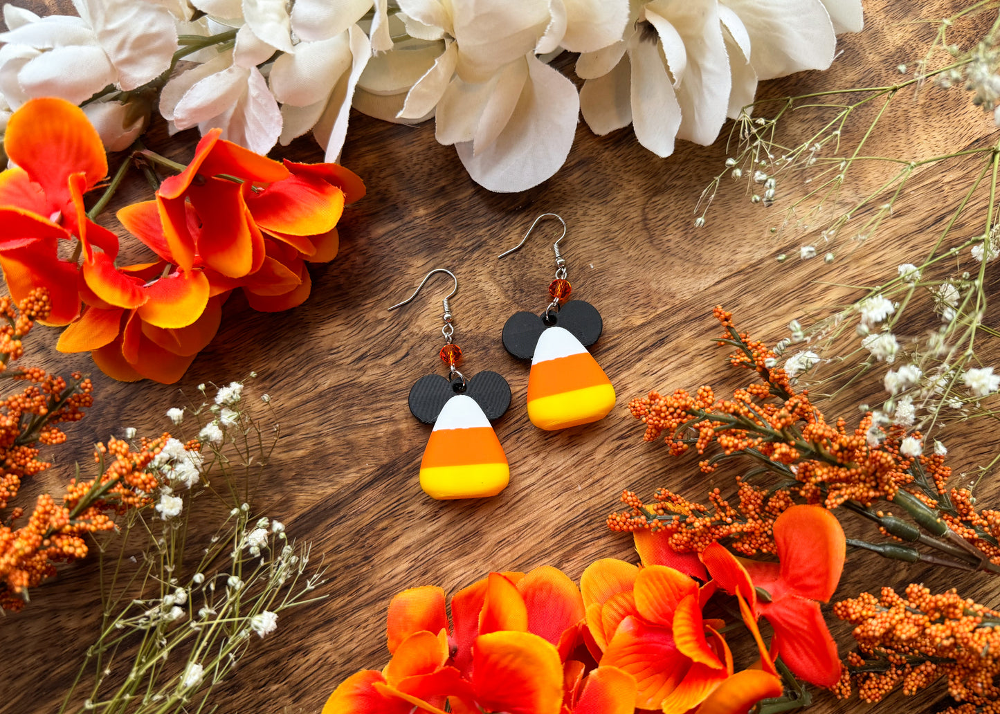 Classic Candy Corn Mouse Earrings