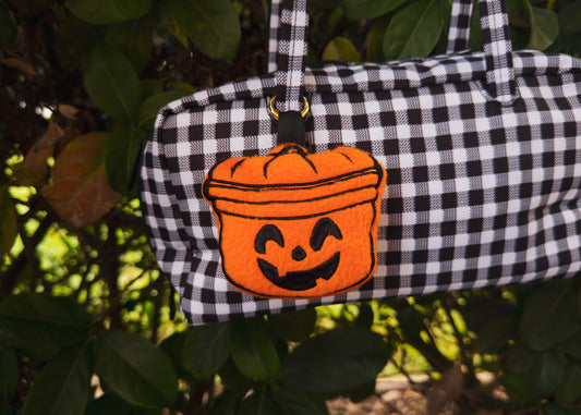 Pumpkin Bucket Plush Bag Charm