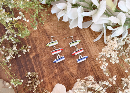 Teeny Monorail Dangle Earrings